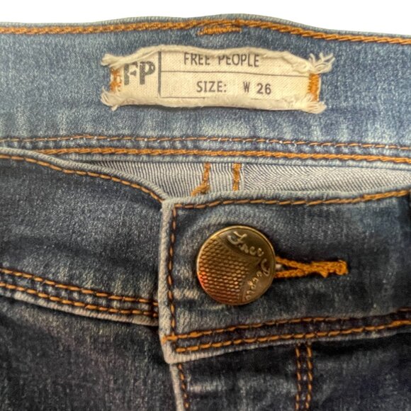 Free People Mid Rise Stretch Skinny Jeans - Picture 3 of 4